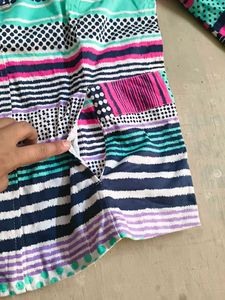 Colorful Striped Zip-Up Jacket