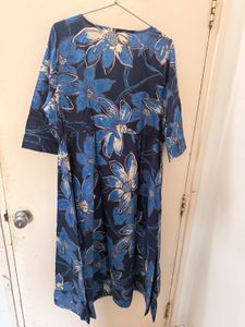 Beautiful Blue Floral Maxi Dress