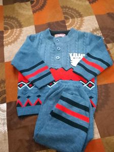 Stylish Blue Knitted Sweater