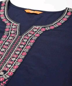 Elegant Navy Blue Kurta Set