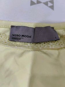 Light Yellow Camisole with Lace Trim