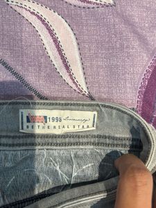 Grey Wash Jeans, Waist- 36 Strechable