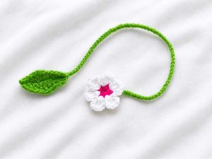 Handmade Crochet Flower Bookmark