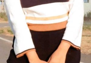 Stylish Striped V-Neck Long Sleeve Top