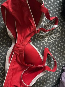 Vibrant Red Padded Bra