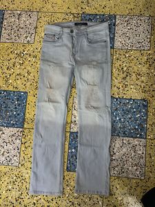Light Wash Distressed Denim Jeans