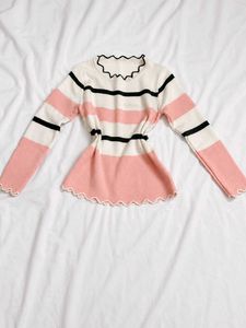Striped Bell Sleeve Top