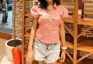 Red Gingham Blouse