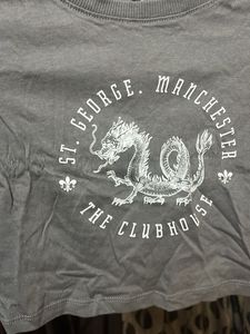 Grey Dragon Graphic Cropped T-Shirt