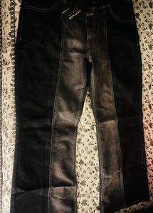 Paneled Dark Wash Jeans