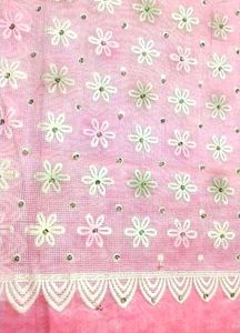 Pink Embroidered Saree