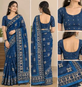 Beautiful Blue Ethnic Saree