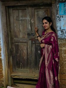 Elegant Maroon Banarasi Silk Saree