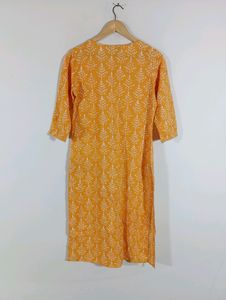 Mustard Yellow Printed  Kurta (Women)