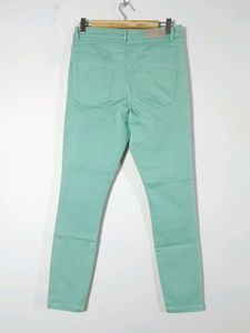 Sea Green Skinny Fit Denim Jeans (Women's)