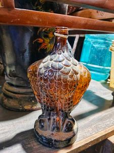 Vintage Glass Eagle Decanter Bottle