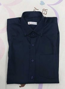 Men's Classic Navy Button-Down Shirt