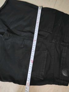 Black High-Waisted Denim Shorts