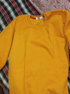 Yellow Crew Neck Sweatshirt