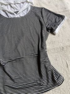 y2k Striped Hooded T-Shirt