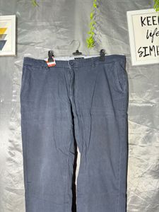 Men's Dark Blue Casual Trousers
