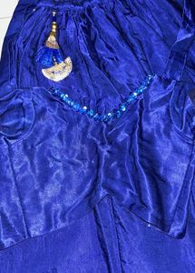 Royal Blue Velvet Lehenga Choli