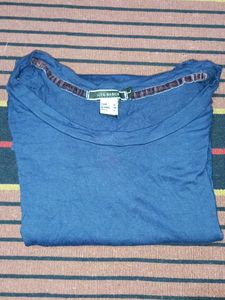 Mango Basics Blue Full Sleeves innerwearTop