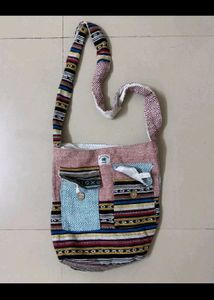 Patchwork Style Crossbody Sling Bag boho unisex