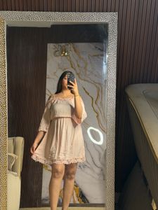 Women's Lace Trim Off-Shoulder Dress