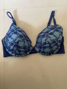 Blue Lace Push-Up Bra