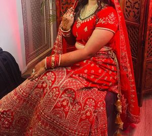 Exquisite Red Bridal Lehenga Set