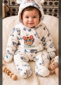 Cozy Teddy Bear Baby Robe
