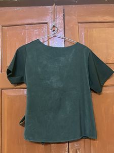 Stylish Green Wrap Top
