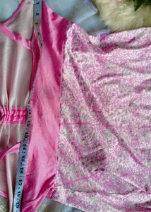 Pink Butterfly Print Dress