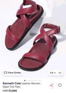 Stylish Burgundy Leather Sandals