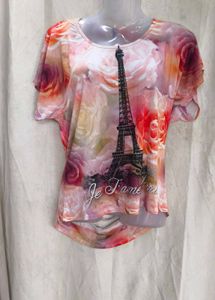 Eiffel tower print top