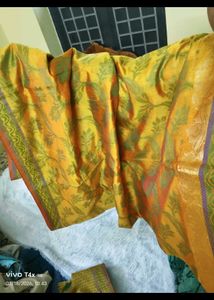 Elegant Mustard Yellow Saree with Blouse