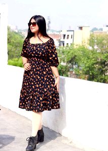 Cute Printed One Piece Dress 👗