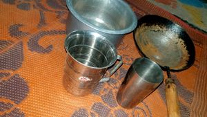 Vintage Steel Utensils Set 4