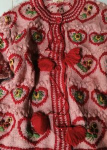 Vintage Heart Pattern Knit, pinterest Cardigan