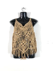 Tan Macrame Top(Women’s)