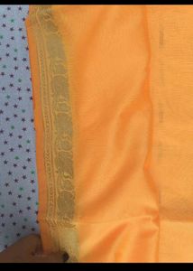 Vibrant Yellow Cotton Saree with Ornate Border