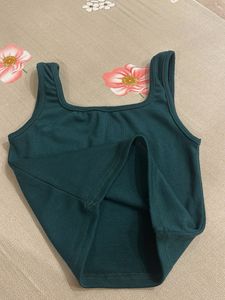 Solid Square Neck Tank Top Bust-34/36