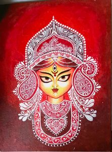 Handmade Goddess Durga Painting