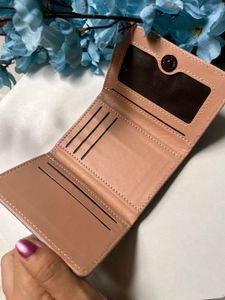 Stylish Blue Tri-Fold Wallet