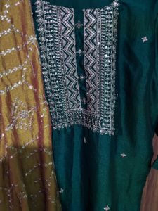 Elegant Teal Kurta Set with Dupatta