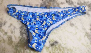 Blue Floral Bikini Bottom