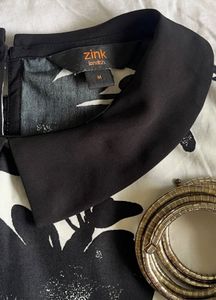 Floral Print Top with Collar Detail