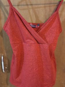 Sparkly Red Cami Top