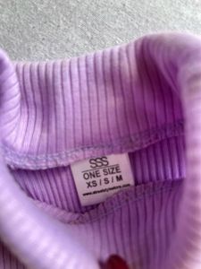 SSS - Lavender Ribbed Turtleneck Sleeveless Top